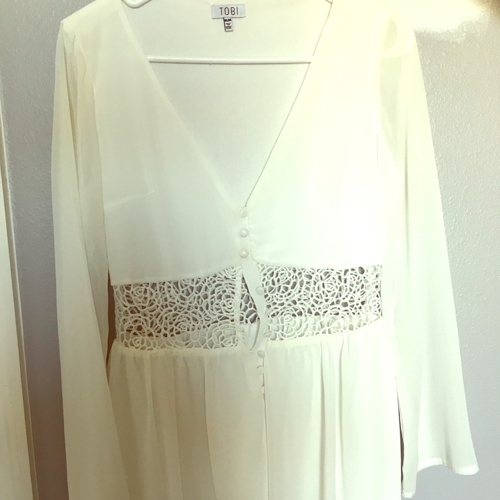 Tobi brand white dress.